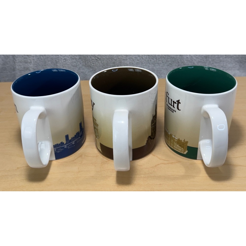 Starbucks Coffee Mugs 16oz Multi Global Icon London Germany Frankfurt Set - Picture 4 of 5